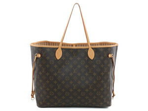 Louis Vuitton Neverfull Monogram Bag Tote Brown